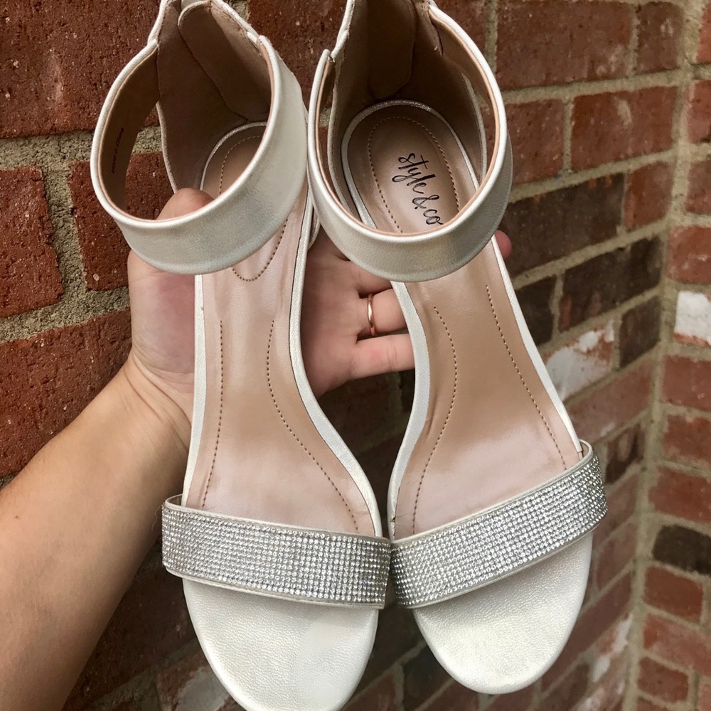White wedding/prom heels!